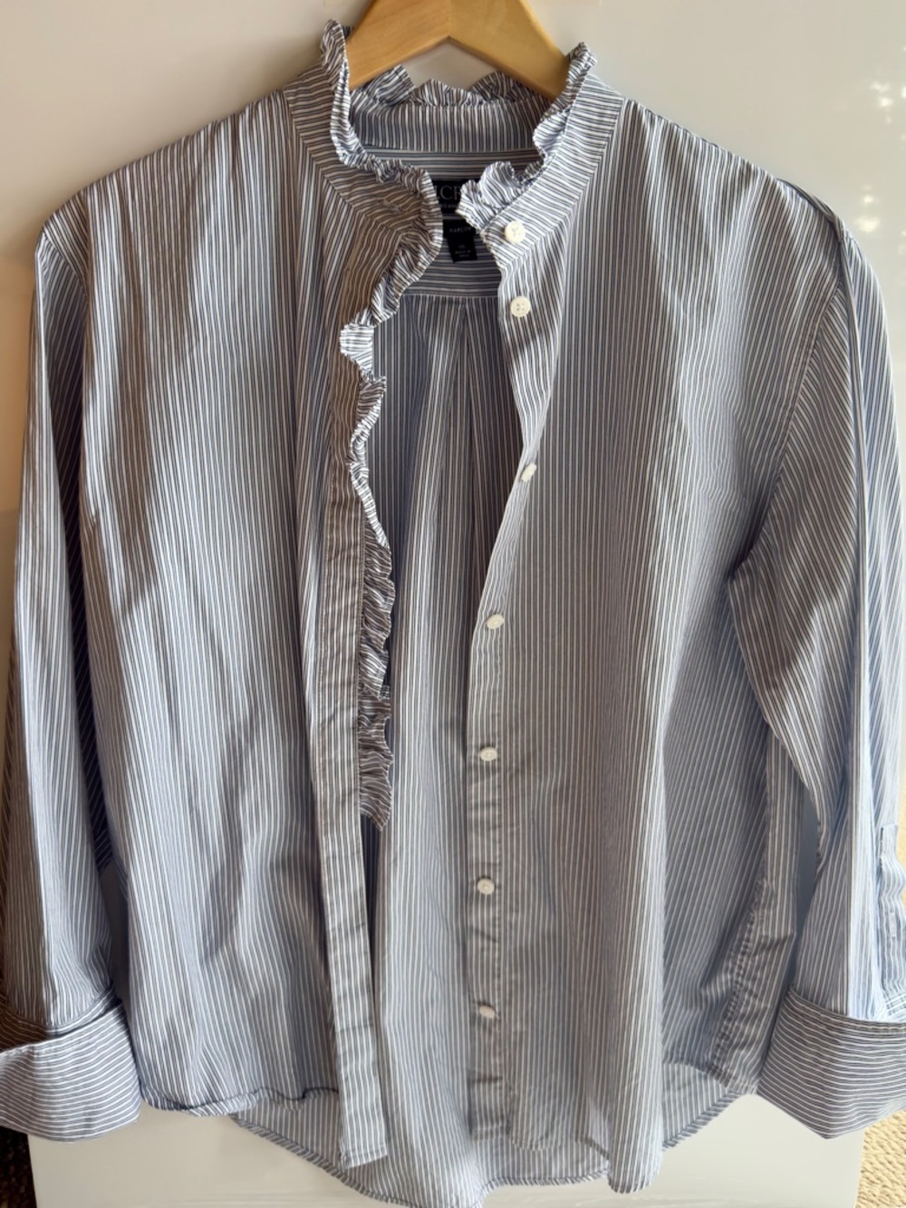 J Crew  Ruffle-Trim Women’s Shirt